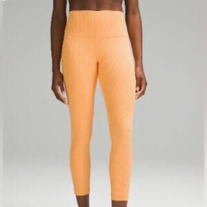 LULULEMON Align High Rise Ribbbed 25” Leggings in Mango Dream Sz 10 NWT